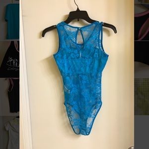 One piece sheer bodysuit tank top